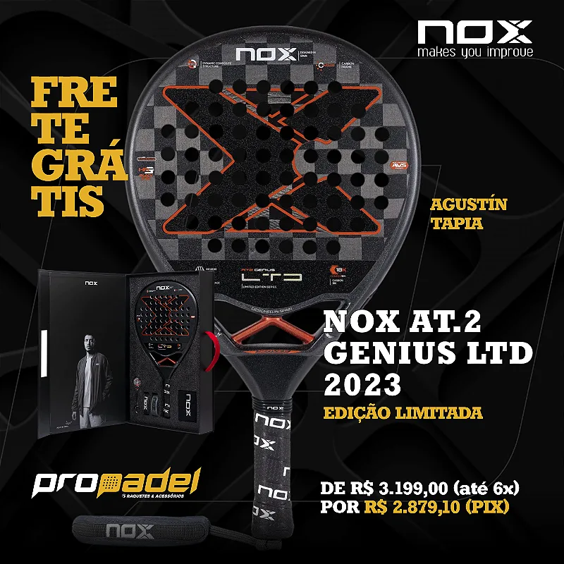 Raquete Nox AT.2 Genius LTD Agustín Tapia Edição Limitada