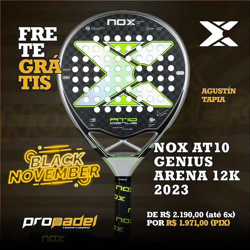 Raquete Nox AT10 Genius Arena 12K BY Agustín Tapia Luxury Series