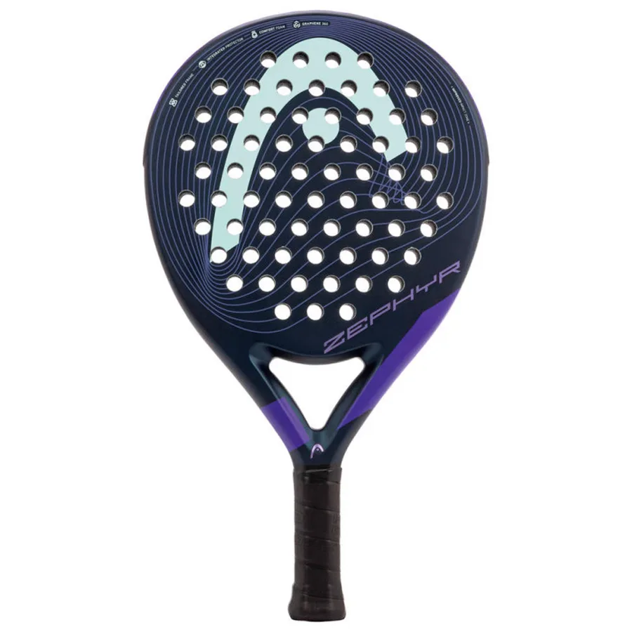 Raquete Head Zephyr Graphene 360+ Preta e Roxa